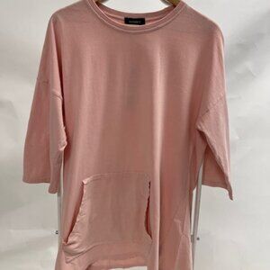 Kayden K 3/4 T Shirt with Front Pouch Duskpink